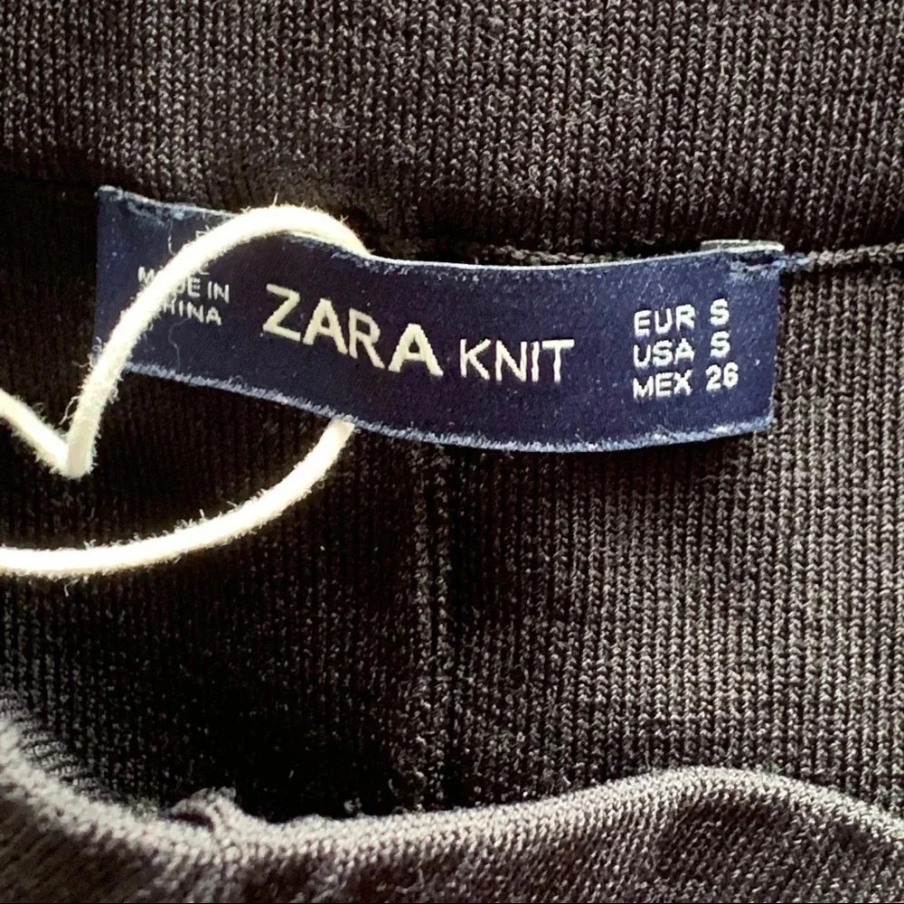 **NEW ZARA Knit Side Fishnet High Rise Leggings - Picture 7 of 8